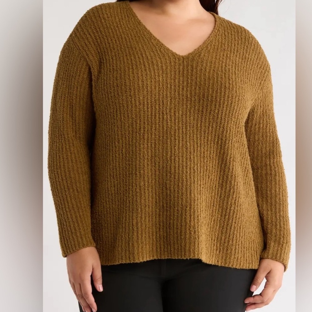 Eileen Fisher Woman Size XL V-Neck
Organic Cotton & Cashmere Blend‎ Sweater
NWT